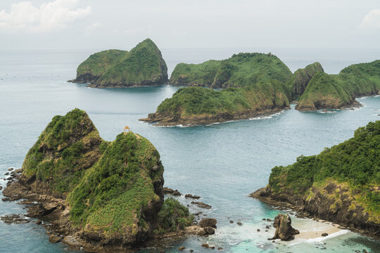 Scenic Pulau Bedil in Pesanggaran, Banyuwangi, Indonesia Surrounded by Clear Waters