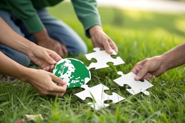 World environment day. Business, corporate and community cooperation for environment sustainable development goal. group of volunteers help solve environmental problems. global teamwork and business. 