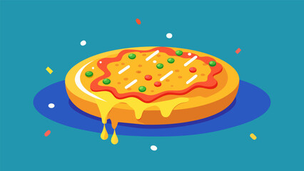 Sprinkled with a generous helping of curtido the pupusa is transformed into a colorful and irresistible dish.. Vector illustration