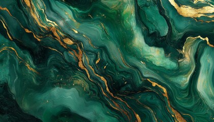 Elegant green marble with gold veins – luxurious natural stone texture