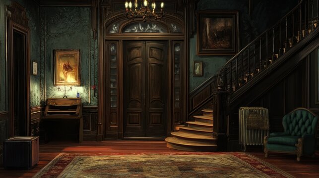 cartoon art 3D resident evil background