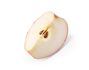 Piece of fresh ripe apple isolated on white
