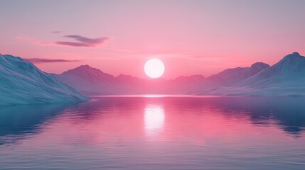 Fototapeta premium Soft pastel sunset album cover with minimalist design and peaceful ambiance. Soft pastel background