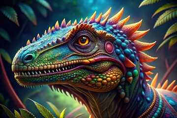 Obraz premium Digital Dinosaur Recreations: Precision in Extinct Wildlife