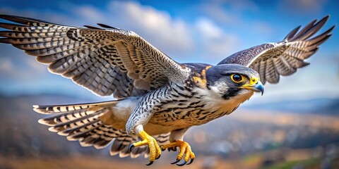 Obraz premium Lanner Falcon - Powerful Bird of Prey