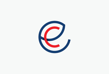 Fototapeta premium Initial Letter S C Simple Line Logo Design