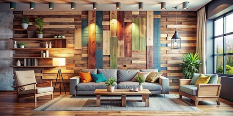 Obraz premium Pallet Walls Industrial Style Home Decor