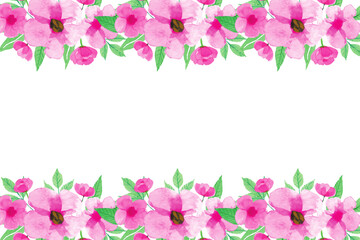 Watercolor flowers background vector for design.