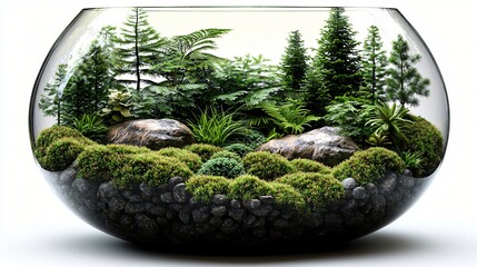 Terrarium Garden; Glass Bowl; Nature; Home Decor