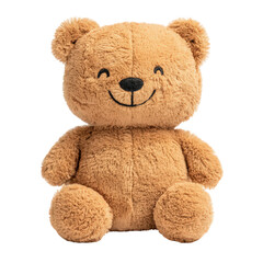 Fototapeta premium Happy teddy bear! Cute plush toy for children. isolated on transparent background