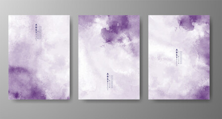 Set of creative hand painted abstract watercolor background. Design for your cover, date, postcard, banner, logo.