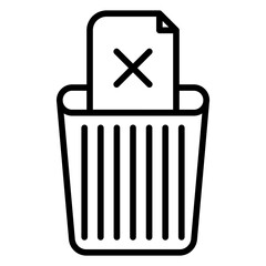 Delete File line icon