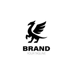 Griffin Logo. Griffin Logo Design. Griffin Logo Brand. Griffin Logo Vector Design Isolated on White Background