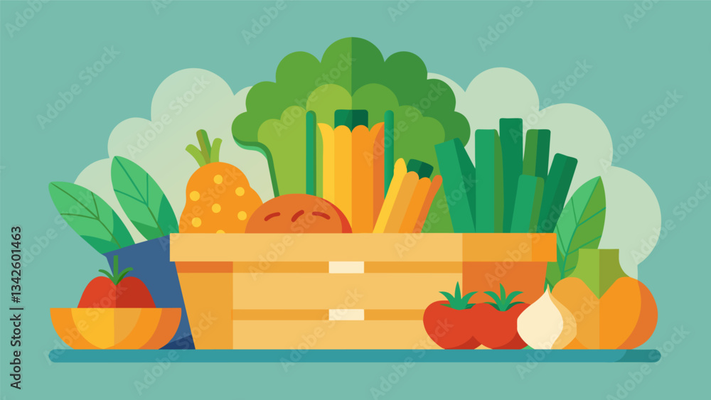 Poster a variety of crisp and crunchy vegetables arranged in a visually appealing and instagramworthy displ