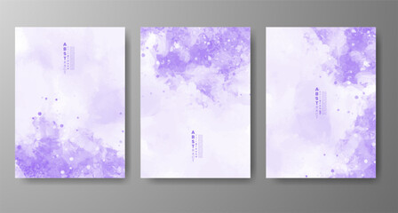 Set of creative hand painted abstract watercolor background. Design for your cover, date, postcard, banner, logo.