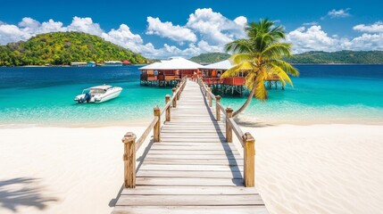 Tropical Island Pier Paradise