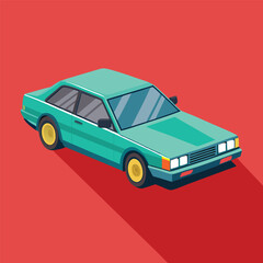 Vector Illustration of a Car Logo on a Solid Background