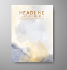 Cards with watercolor background. Design for your cover, date, postcard, banner, logo.