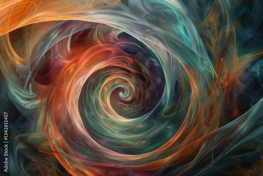 Aufkleber colorful abstract swirls create a vibrant display of movement and energy in a contemporary design co