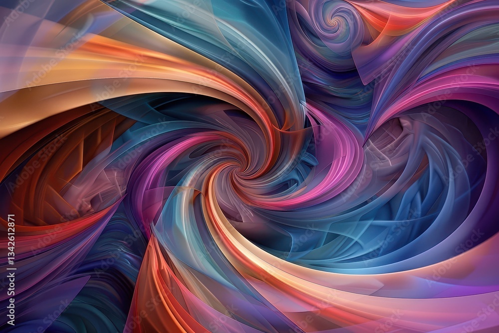 Aufkleber colorful abstract swirls create a vibrant display of movement and energy in a contemporary design co