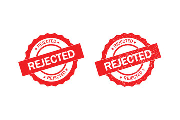 Obraz premium Rejected stamp sign red rectangle grunge style. Rejected Rubber Grunge Stamp Seal Vector Illustration. 