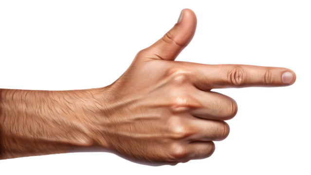 Transparent Background, Pointing Finger, Human Hand Gesture index finger