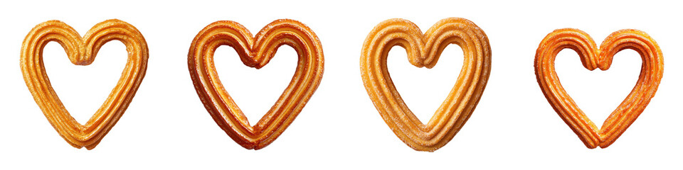 Fototapeta premium Beautifully crafted heart shaped pastries perfect for indulging in a sweet treat or gifting to someone special