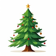 Fototapeta premium an AI Image Generator, Decorative Christmas Tree With Colorful Ornaments
