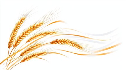 Golden Wheat Ears  Harvest  Agriculture   Rural Scene  Background   Food   Nature  Design