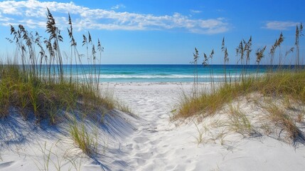 Serene Beach Pathway View