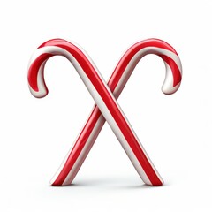 an AI Image Generator, Festive Red and White Striped Candy Canes