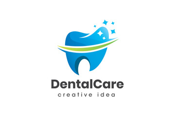 Creative Dental Care Logo Design Template Vector