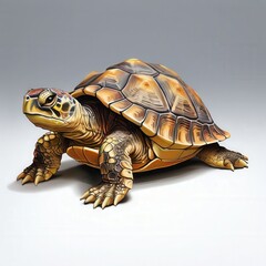 Obraz premium an AI Image Generator, Detailed Illustration of a Turtle With a Green Shell