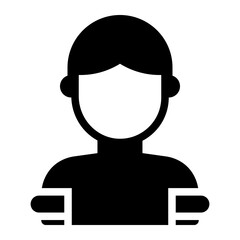 Arm float glyph icon for swimming safety and learning