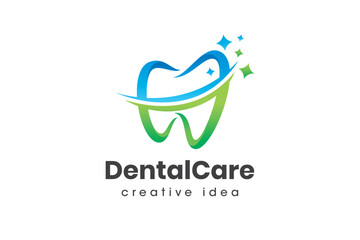 Creative Dental Care Logo Design Template Vector