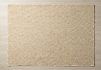 Beige Woven Rug on Wooden Floor Enhances Interior Design and Comfort