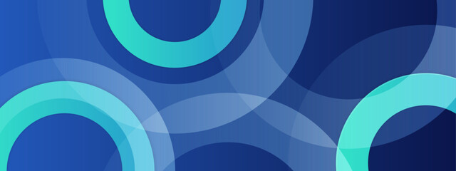 trendy blue circle shapes gradient abstract geometric background vector illustration, for presentation design, wallpaper, or website background