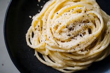 Perfectly Crafted Cacio e Pepe with Tonnarelli Pasta