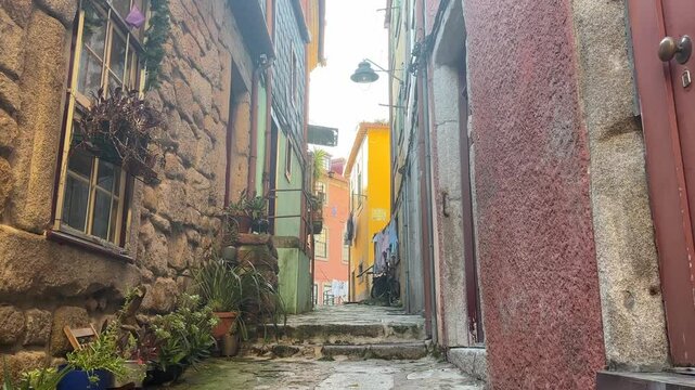 colorful houses in porto