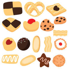 Fototapeta na wymiar set of indonesian cookies for eid mubarak