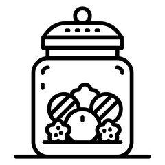 Cookie Jar line icon