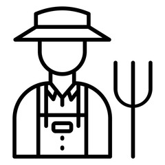 Farmer line icon
