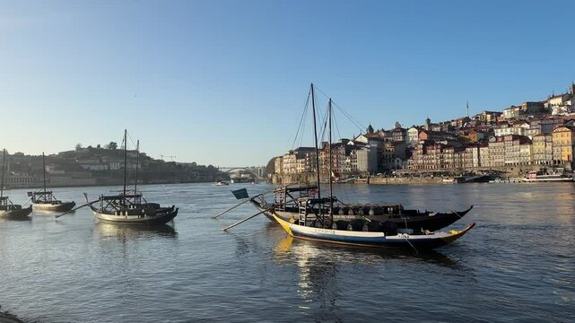 boats in the port of porto