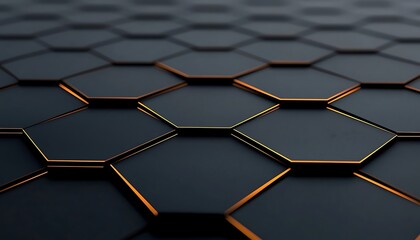 Glowing Hexagon Grid for Abstract Background. (1)