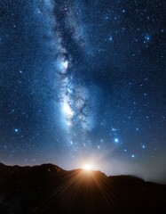 starry night sky, galaxy