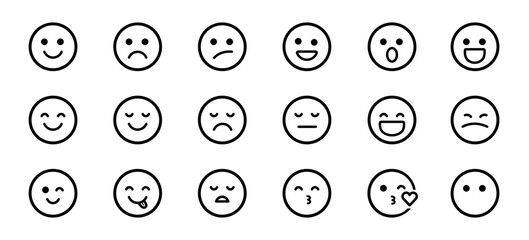Emojis faces icon in hand drawn style. Doddle emoticons vector illustration on isolated background. Happy and sad face sign business concept.