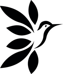 vector silhouette of a bird