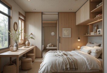 Modern bedroom design inspiration contemporary home interior decor cozy atmosphere aesthetic viewpoint