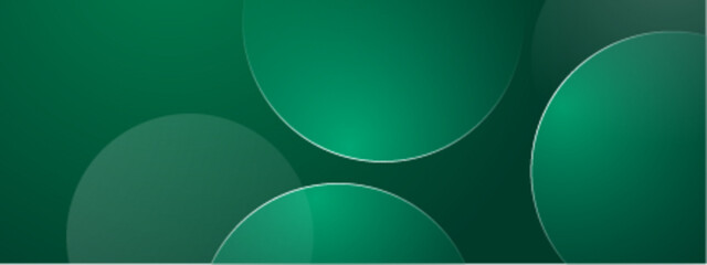 abstract green circle simple shapes gradient geometric background vector illustration