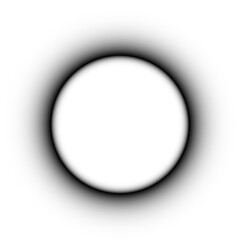 Circular drop shadow png overlay effect, transparent background
